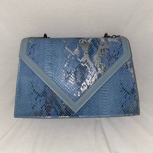Light Blue & Sliver Crossbody Bag